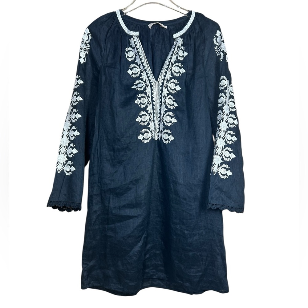 Tory Burch Embroidered Linen Dress